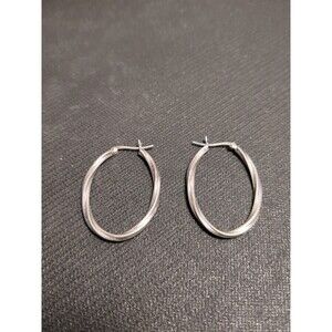 Sterling Silver Hoop Dangle earrings Marked 925